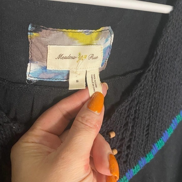 anthropologie Meadow Rue Linen Blend Sleeveless Top Size 8 - Picture 4 of 8